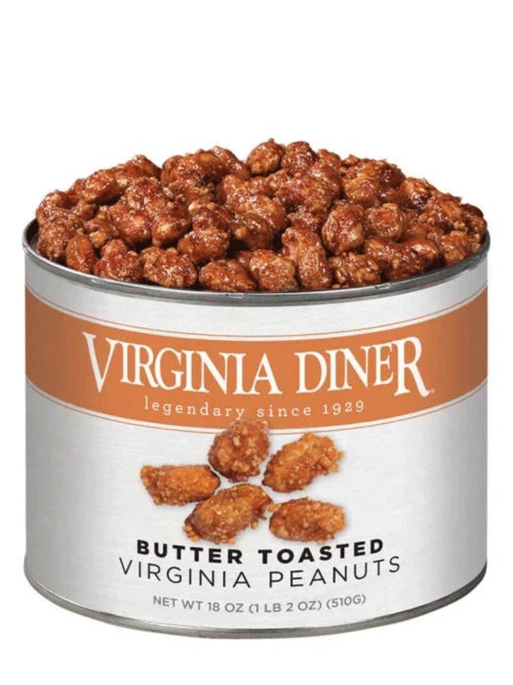 9 oz Can Butter Toasted Virginia Peanuts Sweet Candy Coated